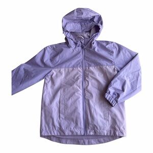 Eddie Bauer Lavender Girls Jacket Size 7/8 Medium Hooded Windbreaker